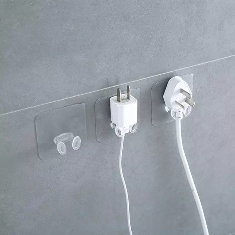 Self Adhesive Wall Hook, Power Plug Socket Holder, Wall Storage Hanger Self Adhesive Wall Hook, Power Plug Socket Holder, Wall Storage Hanger